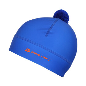 Funkční čepice s bambulí ALPINE PRO ABERE electric blue lemonade M