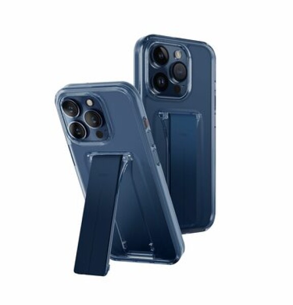 Pouzdro UNIQ Heldro Mount+ iPhone 15 Pro Max se stojánkem, Ultramarine Deep modré