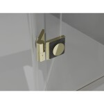 MEXEN/S - Lunar L sprchový kout dveře křídlové pravá 85 x 90, transparent, zlato 834L-085-090-50-00-P