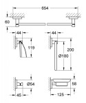 GROHE - Essentials Sada doplňků do koupelny 5 v 1, chrom 40344001