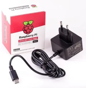 Raspberry Pi napájecí zdroj USB-C 5,1V/3A černá / Napájecí zdroj / USB-C / 15,3 W / 90-264 V (KSA-15E-051300HE Black)
