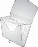 Organizér na dokumenty gumou A4 Opaline čirá-růžová,