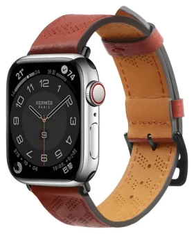 Hurtel Kožený řemínek pro Apple Watch 38/40/41 mm červená / Řemínek / Kůže
