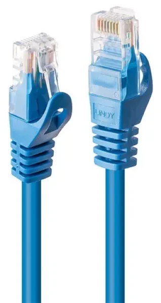 Lindy U/UTP Cat6 modrá / Síťový kabel / 1 m / RJ-45 (48172)