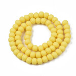 Korálky z polymeru - 7 mm x 5,5 mm - žluté - 10ks