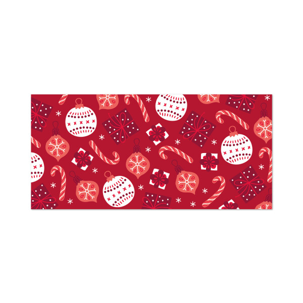 Vánoční obálka na peníze - Červené ozdoby - Albi