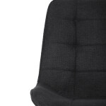 Židle jídelní, černá látka, černý kov, otočný mechanismus 90°/90° (L/P) - funkce reset