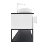 Koupelnová skříňka s žulovou krycí deskou SAT B-Way 119x30x45 cm bílá lesk BWAY120WZUBF BWAY120WZUBF