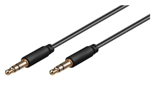 MicroConnect Slim audio kabel 3-pin Jack 3.5mm - Jack 3.5mm 7m černá (AUDLL7)