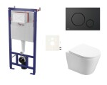 Cenově zvýhodněný závěsný WC set SAT do lehkých stěn / předstěnová montáž + WC SAT Infinitio SIKOSSIN68K SIKOSSIN68K