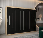 Šatní skříň Abi Y0 Barva korpusu: Dub artisan, Rozměry: 120 cm, Dveře: Černá