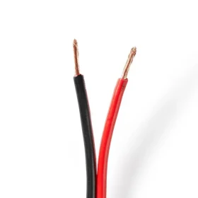 Nedis Repro kabel 2 x 2.50 mm2 černá-červená / Měď / 100.0 m / Kulatý / PVC (CABR2500BK1000)