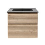 Koupelnová skříňka 2 zásuvková s umyvadlem Naturel Savona 58x53x44,8 cm dub Halifax mat SAVONA260DHC SAVONA260DHC