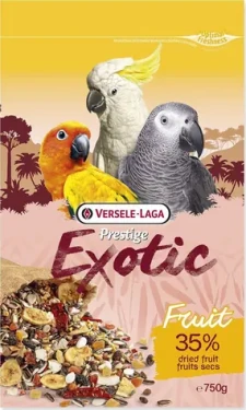 Versele-Laga Prestige Exotic Fruits 750 g / Krmivo pro papoušky / ovoce a semena / pro střední a velké papoušky, žako (7202-219638)