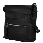Trendy dámská koženková crossbody kabelka Lima, černá