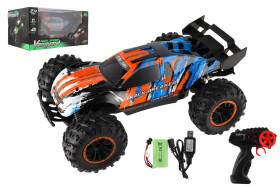 Auto RC Buggy rychlostní oranžové-modré + dobíjecí pack