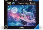 RAVENSBURGER Svítící puzzle Vyjící vlci za soumraku