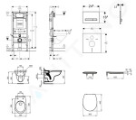 GEBERIT - Duofix Set předstěnové instalace, klozet Alpha se sedátkem, tlačítko Sigma50, alpská bílá 111.300.00.5 ND8