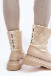Dámské sněhové boty s tlustou podrážkou GOE MM2N4079 Bežové 39