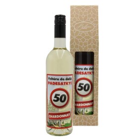 Mediabox Dárkové víno - Vše nejlepší 50 - bílé 750ml