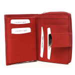 Praktická dámská kožená peněženka Karina, červená