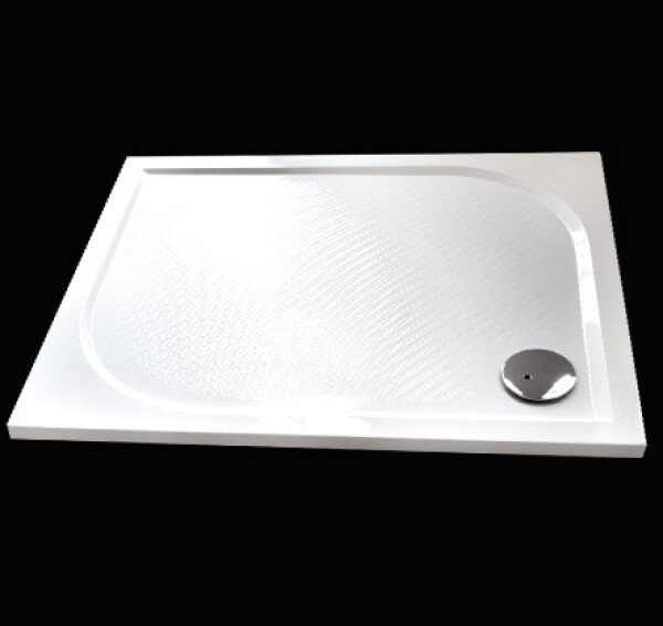 Aquatek Bent 120x80cm sprchová vanička z litého mramoru obdélníková s protiskluzovou úpravou