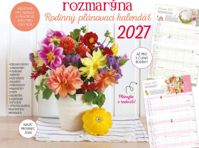 Kalendář 2027 Rodinný plánovací - Rozmarýna - časopis Rozmarýna