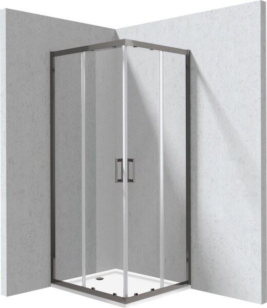 DEANTE - Funkia Evo obdélníkový sprchový kout s vaničkou, obdélníkový, 80x90 cm KYCPD089P