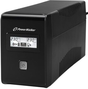 PowerWalker VI 650 LCD / záložní zdroj UPS / 650 VA / 2x Schuko / RJ11 / USB (10120016)