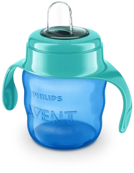 Philips Avent Hrneček Classic SCF551 modrá / 200 ml / od 6 měsíců / s náustkem a držadly