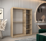 Šatní skříň Abi Y0 Barva korpusu: Dub artisan, Rozměry: 120 cm, Dveře: Černá