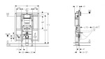 GEBERIT - Duofix Předstěnová instalace pro závěsné WC, bezbariérová, pro podpěry, výška 112 cm 111.375.00.5