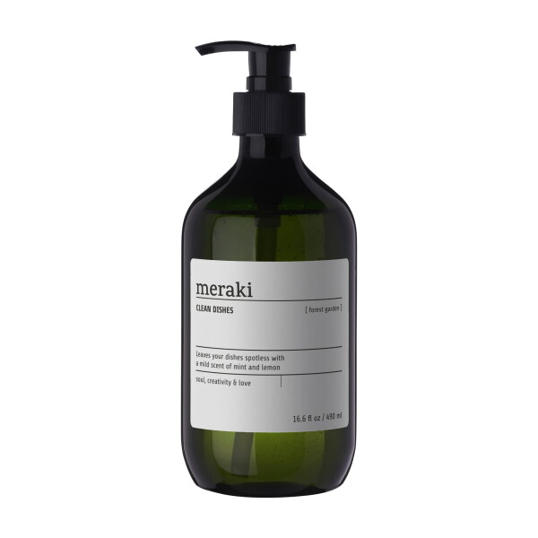Meraki Ekologický mycí prostředek Forest Garden 490 ml, zelená barva, plast