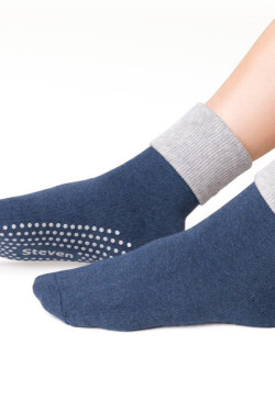 Dámské ponožky s protiskluzovou úpravou ABS 126 DENIM MÉLANGE 35-37