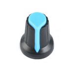 Knoflík na potenciometr - Černo modrý, 6 mm