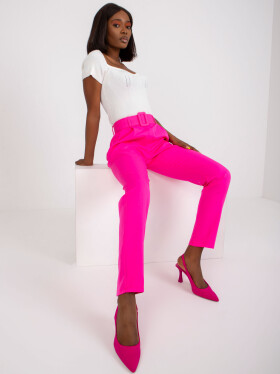 Oblekové kalhoty fluo růžová s kapsami značky Giulia