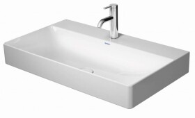 DURAVIT - DuraSquare Umyvadlo 80x47 cm, bez přepadu, s otvorem pro baterii, DuraCeram, bílá 2353800041