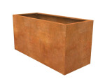 Ocelový květináč – Steel Box Rust 360 l (120 × 50 cm, v. 60 cm)