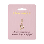 Zlatý přívěsek srdce - Nejlepší maminka - Albi