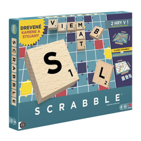 Scrabble ve slovenštině (2 hry v 1) - dřevěná edice