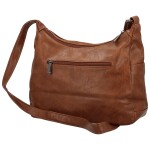 Trendy dámská koženková crossbody kabelka Riva, hnědá