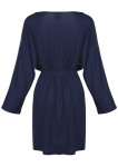 DKaren Housecoat Fibi Navy Blue tmavě modrá