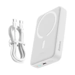 Baseus PPCX110201 Magnetic Mini bílá / Powerbanka / 10000mAh / USB-C / MagSafe / 30W (PPCX110202)