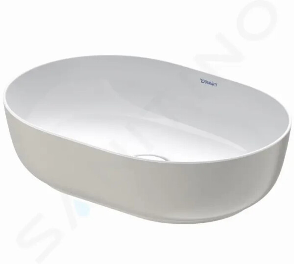 DURAVIT - Luv Umyvadlo na desku, 500x350 mm, bez přepadu, WonderGliss, bílá/matná šedá 03795023001