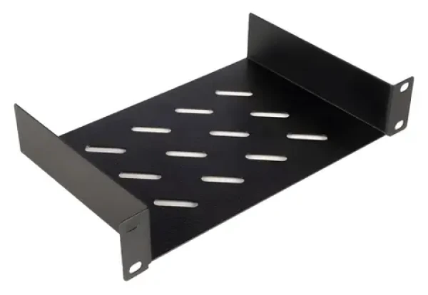 Equip 10" černá / Police pro rack / 1U / pevná / hloubka 150 mm / nosnost 100 kg (EZFS-10-1-15-B)