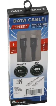 Compass SPEED nabíjecí kabel USB-C - USB-C / Nabíjecí kabel / 1,5 m