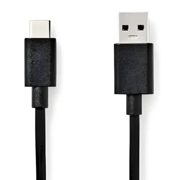 Nedis USB-A - USB-C 3.2 Gen1 černá / Kabel USB / 15 W / 5 Gbps / 1 m (CCGL61600BK10)