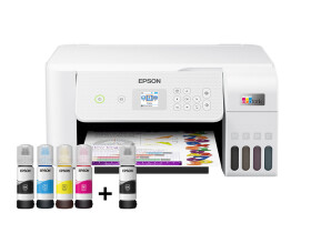 Epson L3266 bílá / barevná inkoustová tiskárna / A4 / 33ppm / 5760x1440dpi / tisk skenování kop. / USB / Wi-Fi (C11CJ66412)