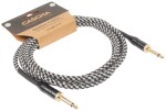 Cascha Professional Line Guitar Cable Straight Tweed Black 3 m