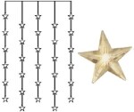 STAR TRADING Světelný řetěz s hvězdičkami Star Curtain 90 × 120 cm, čirá barva, plast